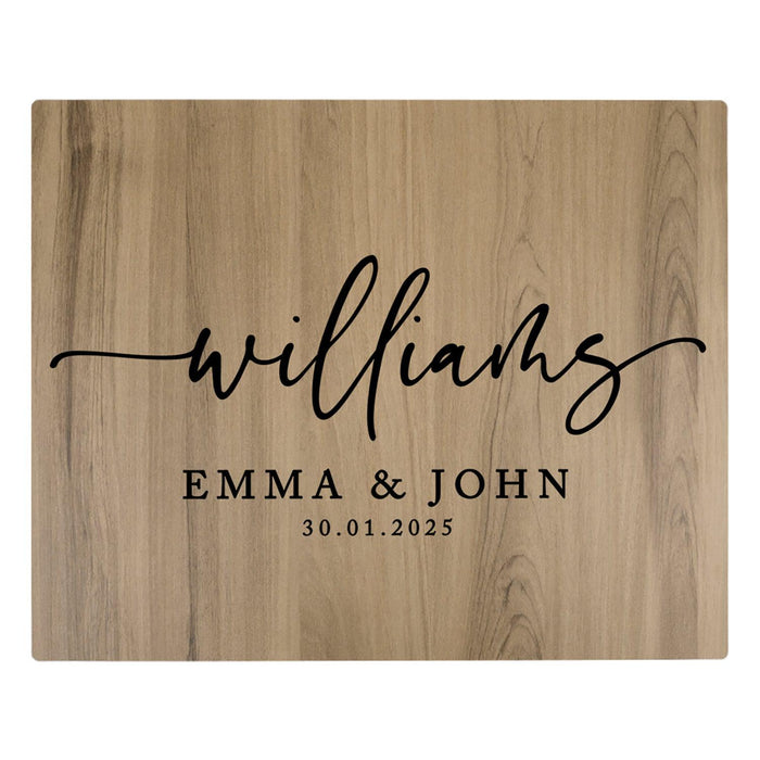 Custom Large Rustic English Oak Wooden Welcome Sign for Wedding, Rustic Welcome Sign 16" x 20"-Set of 1-Andaz Press-Custom Last Name-