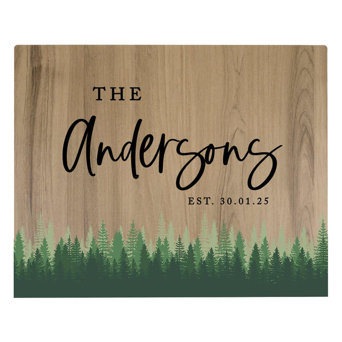 Custom Large Rustic English Oak Wooden Welcome Sign for Wedding, Rustic Welcome Sign 16" x 20"-Set of 1-Andaz Press-Forest Woodland-