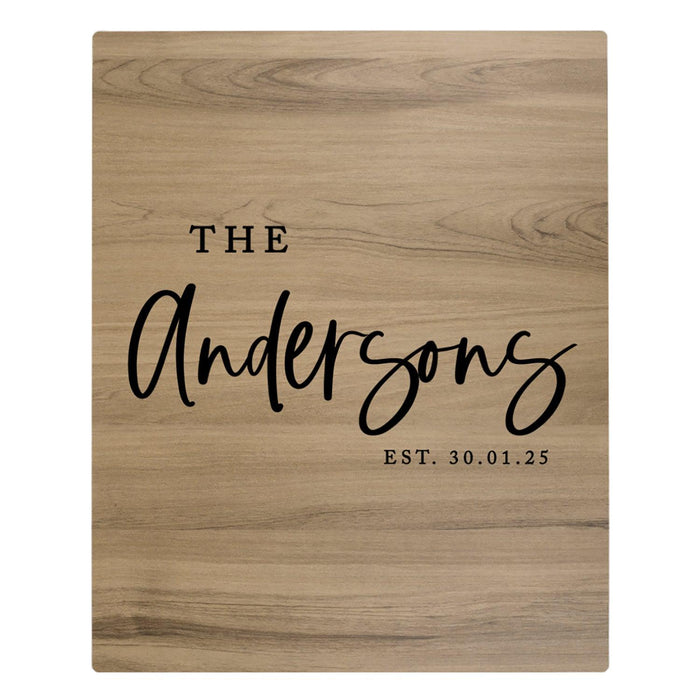 Custom Large Rustic English Oak Wooden Welcome Sign for Wedding, Rustic Welcome Sign 16" x 20"-Set of 1-Andaz Press-Minimal Last Name-