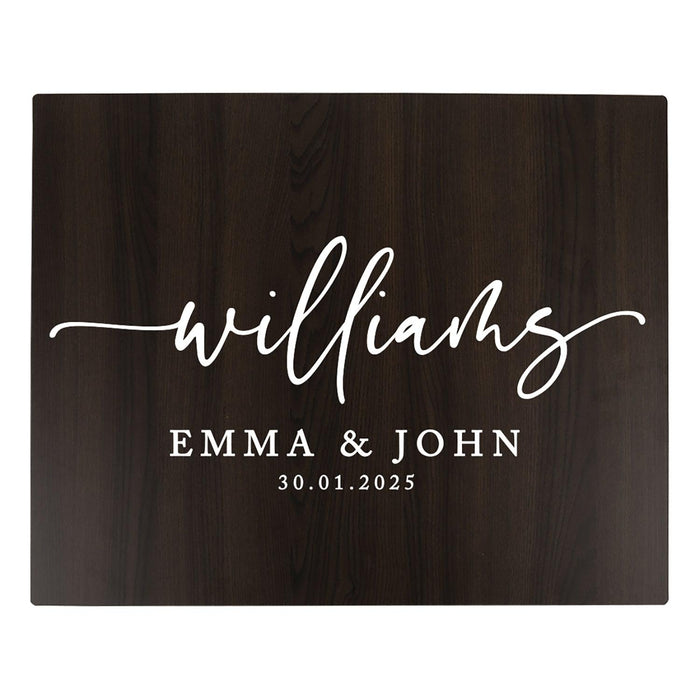 Custom Large Rustic Wooden Welcome Sign for Wedding - 30 Designs-Set of 1-Andaz Press-Heart Names-