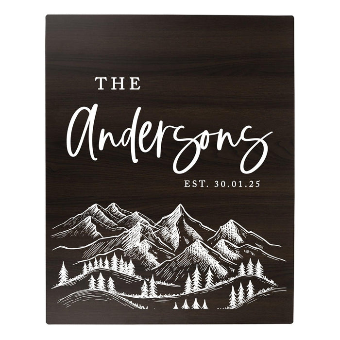 Custom Large Rustic Wooden Welcome Sign for Wedding - 30 Designs-Set of 1-Andaz Press-Heart Names-