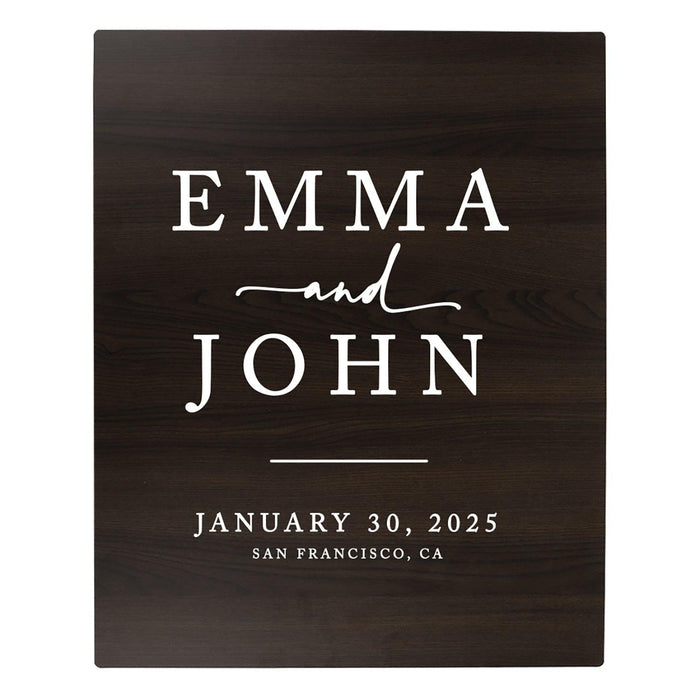 Custom Large Rustic Wooden Welcome Sign for Wedding - 30 Designs-Set of 1-Andaz Press-Modern Classic-
