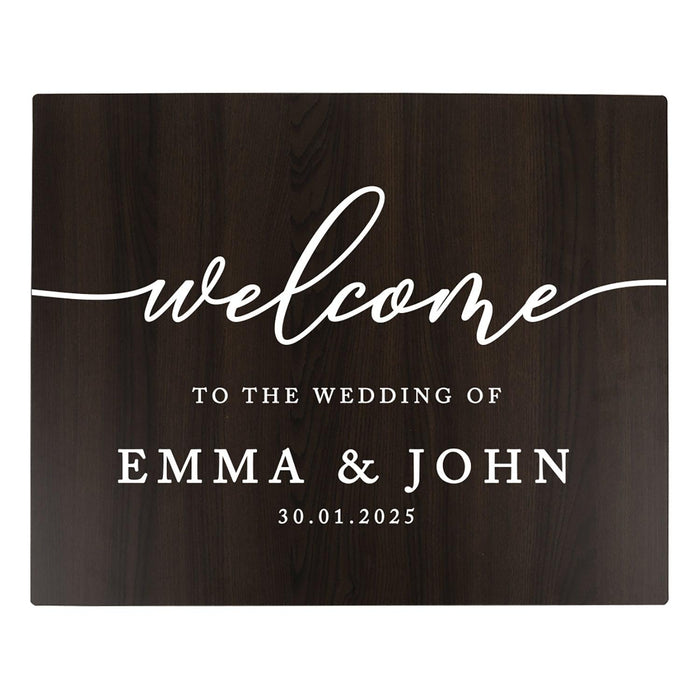 Custom Large Rustic Wooden Welcome Sign for Wedding - 30 Designs-Set of 1-Andaz Press-Welcome-