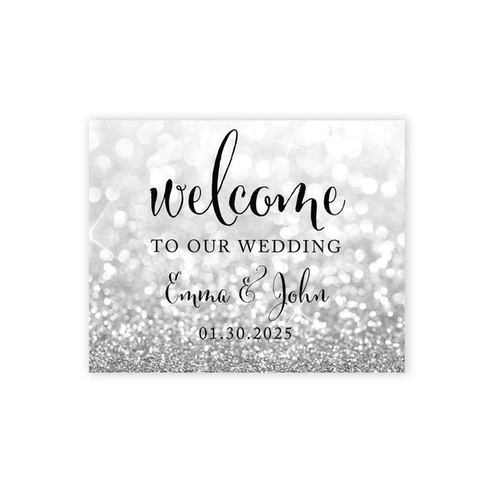 Custom Large Wedding Canvas Welcome Sign, Welcome Sign Guestbook Alternative For Wedding-Set of 1-Andaz Press-Wedding-
