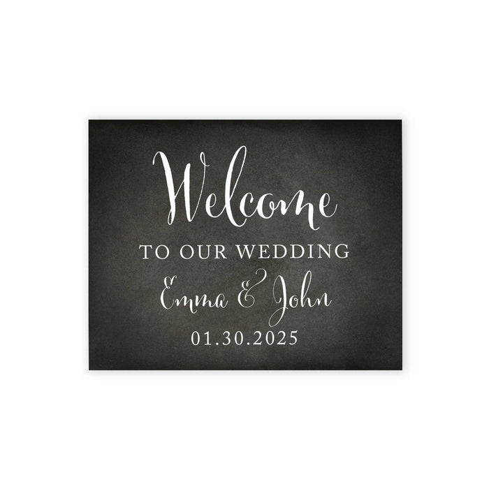 Custom Large Wedding Canvas Welcome Sign, Welcome Sign Guestbook Alternative For Wedding-Set of 1-Andaz Press-Wedding-
