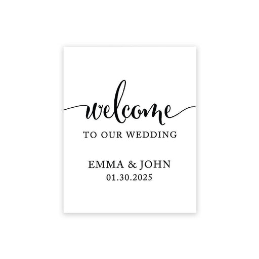 Custom Large Wedding Canvas Welcome Sign, Welcome Sign Guestbook Alternative For Wedding-Set of 1-Andaz Press-Wedding-