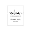 Custom Large Wedding Canvas Welcome Sign, Welcome Sign Guestbook Alternative For Wedding-Set of 1-Andaz Press-Wedding-