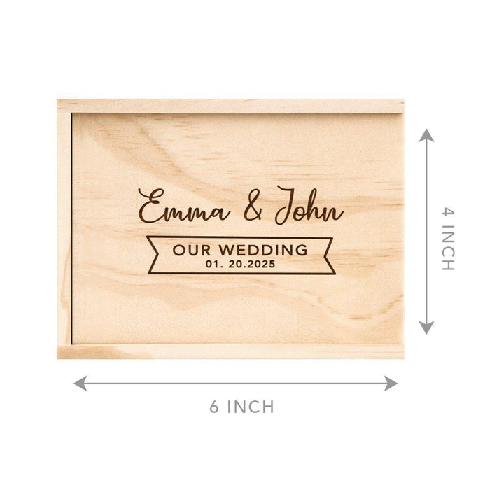 Custom Laser Engraved Wedding Wooden Photo Box-Set of 1-Koyal Wholesale-Can't Help Falling In Love-