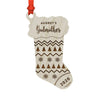 Custom Laser Engraved Wood Christmas Ornament with Gift Bag-Set of 1-Andaz Press-Godmother-