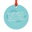 Custom Memorial Round Metal Christmas Ornament, There's a Little Bit of Heaven in Our Home-Set of 1-Andaz Press-Love Heaven-