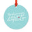 Custom Memorial Round Metal Christmas Ornament, There's a Little Bit of Heaven in Our Home-Set of 1-Andaz Press-Sophia Anne-