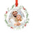 Custom Metal Christmas Ornament with Red and Green Berries, Leaves, and Our First Christmas-Set of 1-Andaz Press-Family-