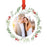 Custom Metal Christmas Ornament with Red and Green Berries, Leaves, and Our First Christmas-Set of 1-Andaz Press-Engaged-