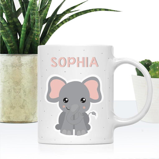 Custom Milk Hot Chocolate Kids Part 1 Coffee Mug-Set of 1-Andaz Press-Baby Elephant-