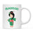 Custom Milk Hot Chocolate Kids Part 1 Coffee Mug-Set of 1-Andaz Press-Green Geisha Girl-