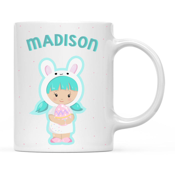 Custom Milk Hot Chocolate Kids Part 1 Coffee Mug-Set of 1-Andaz Press-Mint Green Haired Baby Doll-