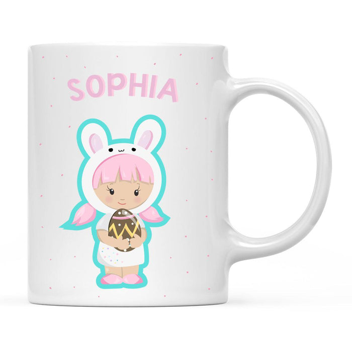 Custom Milk Hot Chocolate Kids Part 1 Coffee Mug-Set of 1-Andaz Press-Pink Haired Baby Doll-