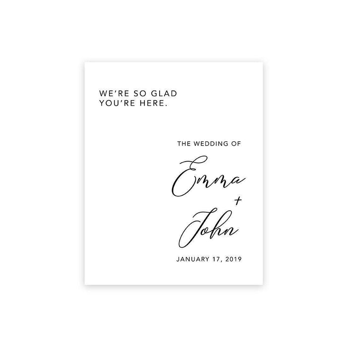 Custom Modern Canvas Wedding Guestbook Welcome Signs-Set of 1-Andaz Press-Minimalist Modern Clean-