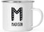 Custom Monogram Initial Campfire Coffee Mug Gifts Letters A-Z - 8 Designs-Set of 1-Andaz Press-Dinosaur Monogram-