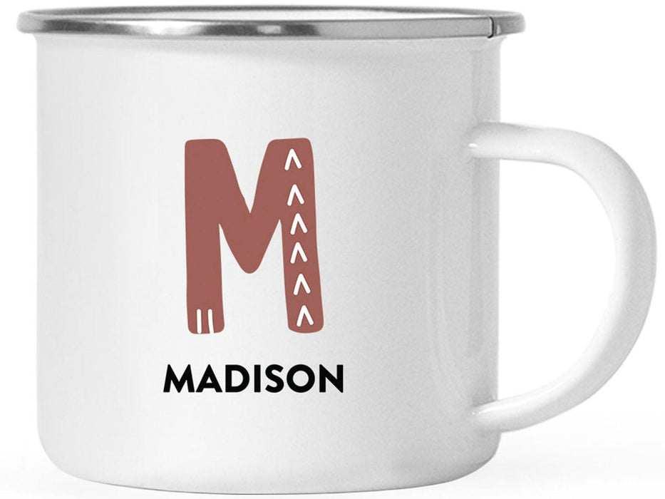 Custom Monogram Initial Campfire Coffee Mug Gifts Letters A-Z - 8 Designs-Set of 1-Andaz Press-Dinosaur Monogram-