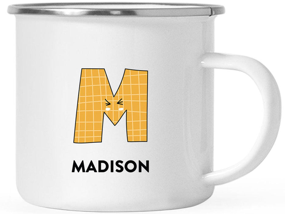 Custom Monogram Initial Campfire Coffee Mug Gifts Letters A-Z - 8 Designs-Set of 1-Andaz Press-Monogram Faces-