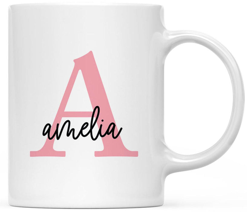 Custom Monogram Initial Coffee Mug Gift - 10 Designs-Set of 1-Andaz Press-Geometric Floral Frame-