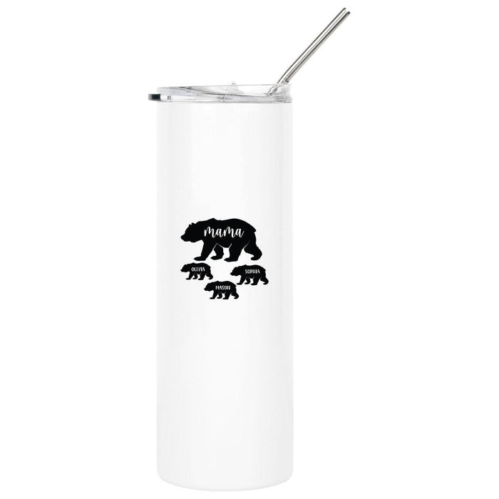 Mama Bear With Child's Name Personalized Drink Tumbler