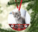 Custom My First Christmas Cat Photo Ornament 20XX, 3.5" Round Metal Ornament, for Cat Lovers-Set of 1-Andaz Press-Candy Cane Striped First Christmas-