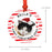 Custom My First Christmas Cat Photo Ornament 20XX, 3.5" Round Metal Ornament, for Cat Lovers-Set of 1-Andaz Press-Candy Cane Striped First Christmas-