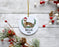 Custom Name Cat Ornament 20xx Round Porcelain Cat with Holly Wreath for Cat Lovers-Set of 1-Andaz Press-Abysinnian with Holly Wreath-