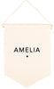 Custom Name Nursery Canvas Tapestry Wall Hanging Banner-Set of 1-Andaz Press-Custom Name Heart-