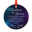 Custom Name Round Metal Keepsake Memorial Ornament, Your Wings Were Ready, My Heart Was Not-Set of 1-Andaz Press-Heaven-