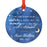 Custom Name Round Metal Keepsake Memorial Ornament, Your Wings Were Ready, My Heart Was Not-Set of 1-Andaz Press-Moon Stars-