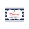 Custom Nautical Baby Shower Canvas Welcome Signs-Set of 1-Andaz Press-Nautical Baby-