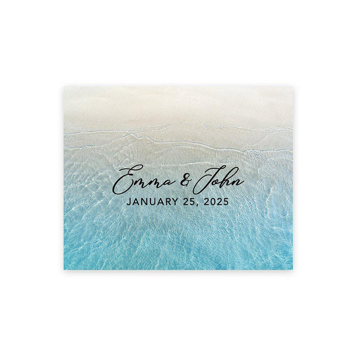 Custom Nautical Canvas Wedding Guestbook Welcome Signs-Set of 1-Andaz Press-Nautical Floral Anchor-