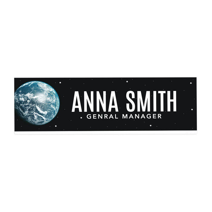 Custom Office Desk Name Plate, Personalized Acrylic Custom Name Title Plate for Home Design 1-Set of 1-Andaz Press-Space Design-