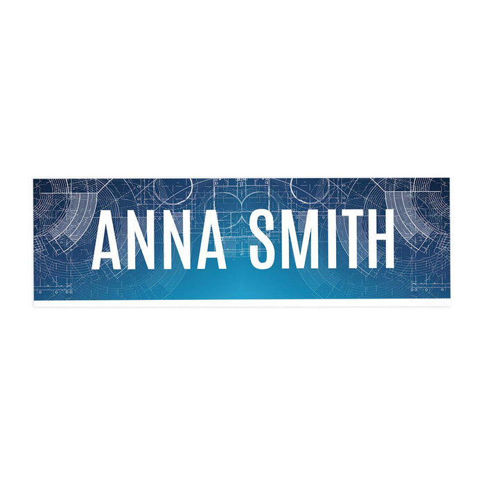 Custom Office Desk Name Plate, Personalized Acrylic Custom Name Title Plate for Home Design 2-Set of 1-Andaz Press-Engineer Architecture-