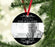 Custom Ornament 20XX Memorial Christmas Ornament Round Metal for Loss Of Loved One Bereavement Sympathy-Set of 1-Andaz Press-Forever In Our Hearts-