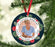 Custom Ornament 20XX Memorial Christmas Ornament Round Metal for Loss Of Loved One Bereavement Sympathy-Set of 1-Andaz Press-Forever In Our Hearts-