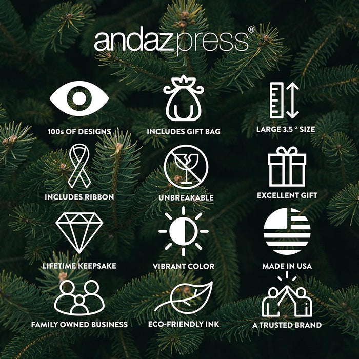 Custom Ornament 20XX Memorial Christmas Ornament Round Metal for Loss Of Loved One Bereavement Sympathy-Set of 1-Andaz Press-Forever In Our Hearts-