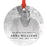 Custom Ornament 20XX Memorial Christmas Ornament Round Metal for Loss Of Loved One Bereavement Sympathy-Set of 1-Andaz Press-Forever In Our Hearts-