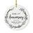 Custom Our 1st Wedding Anniversary 20XX Christmas Ornaments Round Porcelain-Set of 1-Andaz Press-Modern Black and White-