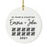 Custom Our 1st Wedding Anniversary 20XX Christmas Ornaments Round Porcelain-Set of 1-Andaz Press-Modern Black and White-