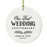 Custom Our 1st Wedding Anniversary 20XX Christmas Ornaments Round Porcelain-Set of 1-Andaz Press-Modern Black and White-