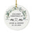 Custom Our First Christmas As Mr. & Mr. 20XX Christmas Ornament 2.8" Round Porcelain Men Newlyweds-Set of 1-Andaz Press-Modern Black and White-