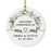 Custom Our First Christmas As Mrs. & Mrs. 20XX Christmas Ornament Round Porcelain Lesbian Married Newlyweds-Set of 1-Andaz Press-Modern Black and White-