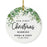 Custom Our First Christmas Married 202X Christmas Ornaments 2.8" Round Porcelain Ceramic 1st Year Married-Set of 1-Andaz Press-Greenery-