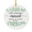 Custom Our First Christmas Married 202X Christmas Ornaments 2.8" Round Porcelain Ceramic 1st Year Married-Set of 1-Andaz Press-Greenery Eucalyptus-