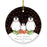 Custom Penguin New Baby Ceramic Christmas Ornament, Watercolor and Rustic Wood Design-Set of 1-Andaz Press-Girl Baby's 1st Christmas-