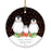 Custom Penguin New Baby Ceramic Christmas Ornament, Watercolor and Rustic Wood Design-Set of 1-Andaz Press-Girl Baby's 1st Christmas-